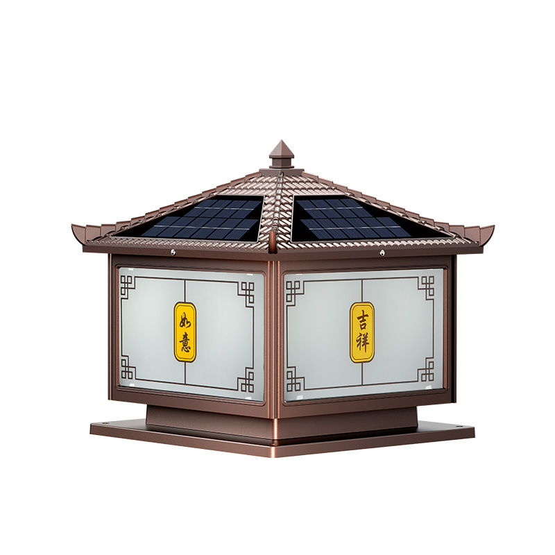 吉祥如意太陽(yáng)能柱頭燈-YL004-4E