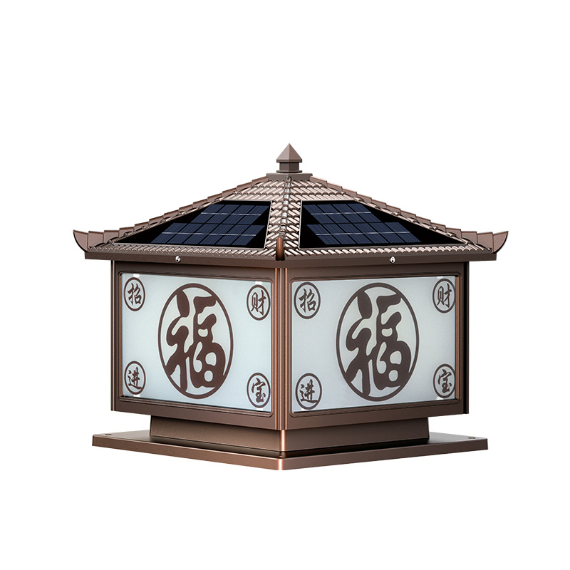 招財(cái)進(jìn)寶太陽(yáng)能柱頭燈-YL004-4E